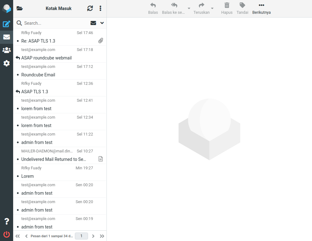Tampilan Deploy Mail Server