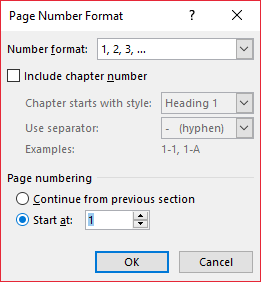 Tampilan Penomoran Halaman Microsoft Word keenambelas
