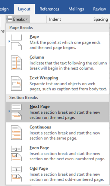 Tampilan Penomoran Halaman Microsoft Word ketiga